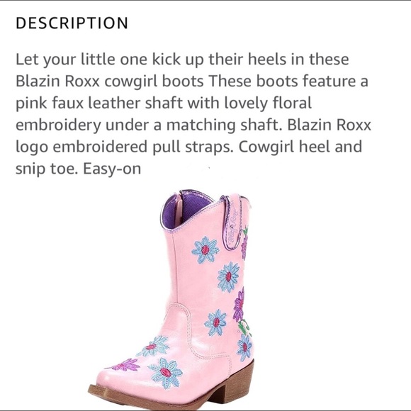 BLAZIN ROXX EMBROIDERED DAISY FLORAL COWGIRL BOOTS - Picture 8 of 8